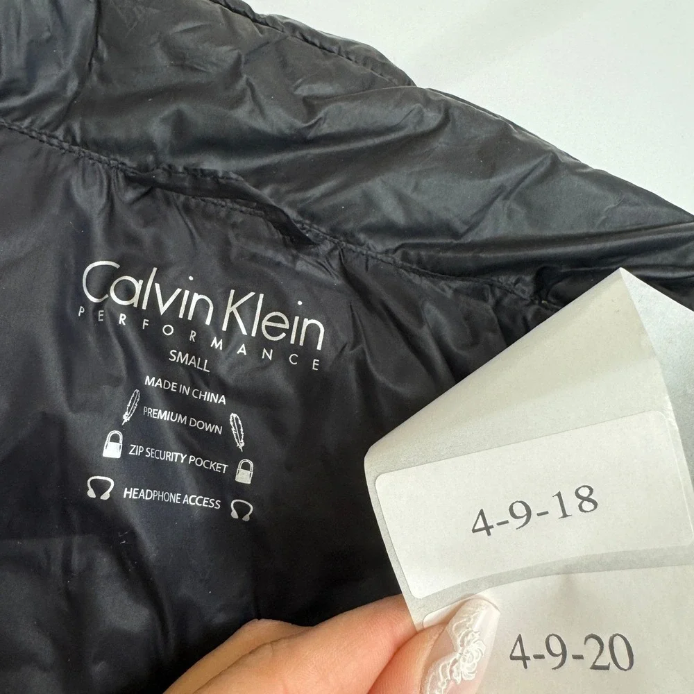 Calvin Klein Performance Vest Women Small Black Puffer‎ Gorpcore Athleisure